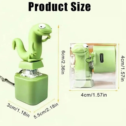 Luminous Sound Lizard Snake Rechargeable Decompression Button Emits Luminous Snake Keychain Press Decompression Sound Pendant