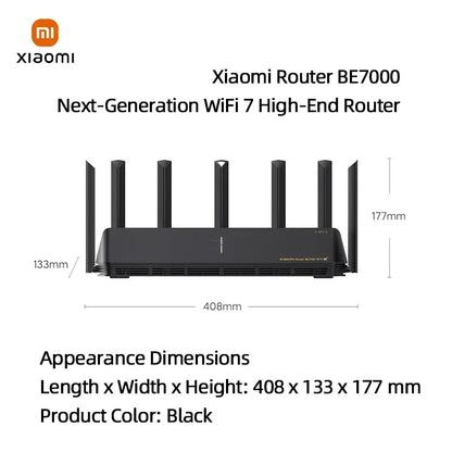 Xiaomi Mi Router BE7000 Tri-Band WiFi Repeater VPN 1GB Mesh USB 3.0 IPTV 4 X 2.5G Ethernet Ports Modem Signal Amplifier -CN
