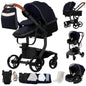 Baby pram Lightweight stroller Baby carriage PU 3in1 stroller Baby stroller 3-in-1 Baby carriage strollers for baby light carts