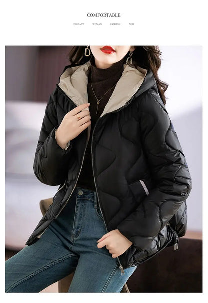 Hooded Parkas Women Winter 4XL Korean Fashion All-match Coats Thicken Keep Warm Streetwear Cold Wear Casual Female Outwear Ins