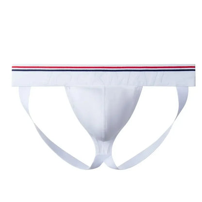 Sexy Men Underwear Brief Underpants Rainbow Stripes Gay Men's Jockstrap Bikini Slip Men's Tanga String Thong Breathable Cotton