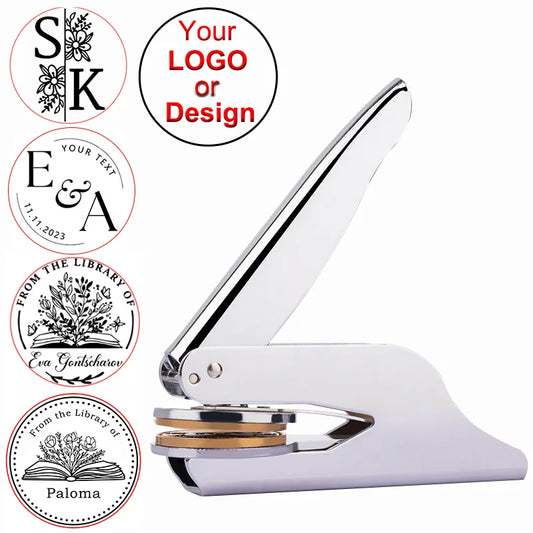 Wedding Embosser Stamp LOGO Custom Personalized Embossing Seal Customization for Letter Head Wedding Envelope Graduation Decora