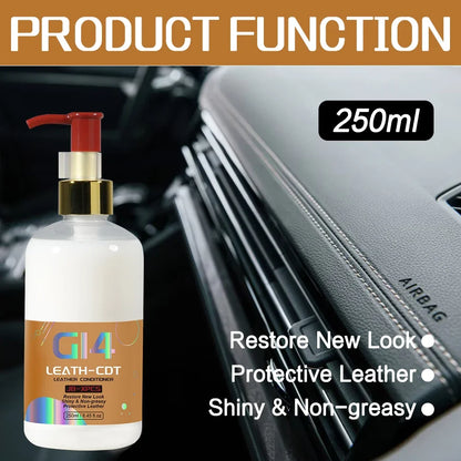 G14 Car Leather Conditioner Agent Restore New Look Protective Leather Clean Refresh Restoration Agent Black Shine Seal Brighten
