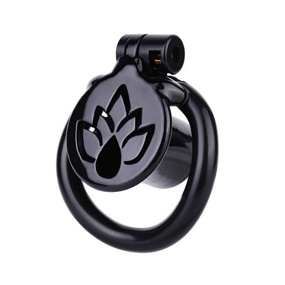 Male Chastity Cage with Lotus Design - Comfortable Self-Control Device for Abstinence, Durable ABS Material, BDSM Toy for Men