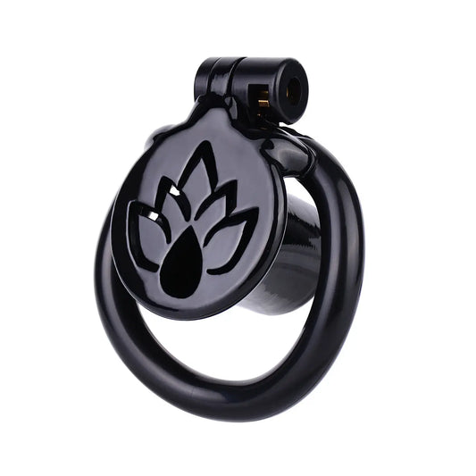 Male Chastity Cage with Lotus Design - Comfortable Self-Control Device for Abstinence, Durable ABS Material, BDSM Toy for Men