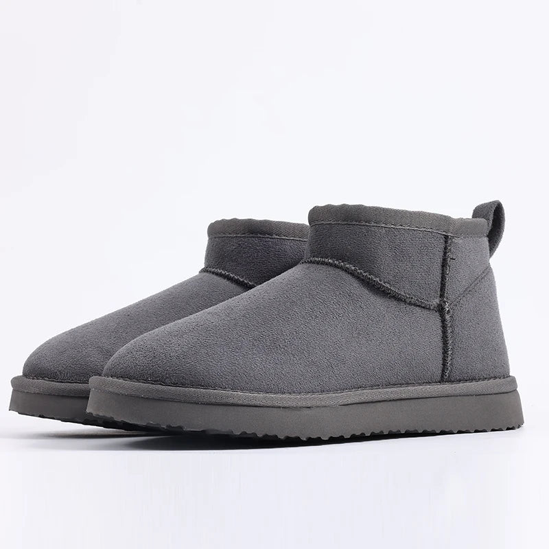 Smile PoP New Winter Cotton Women Boots Warm Suede Women Shoes Casual Plush Mini Cotton Snow Boots Nonslip Furry Ankle Shoes