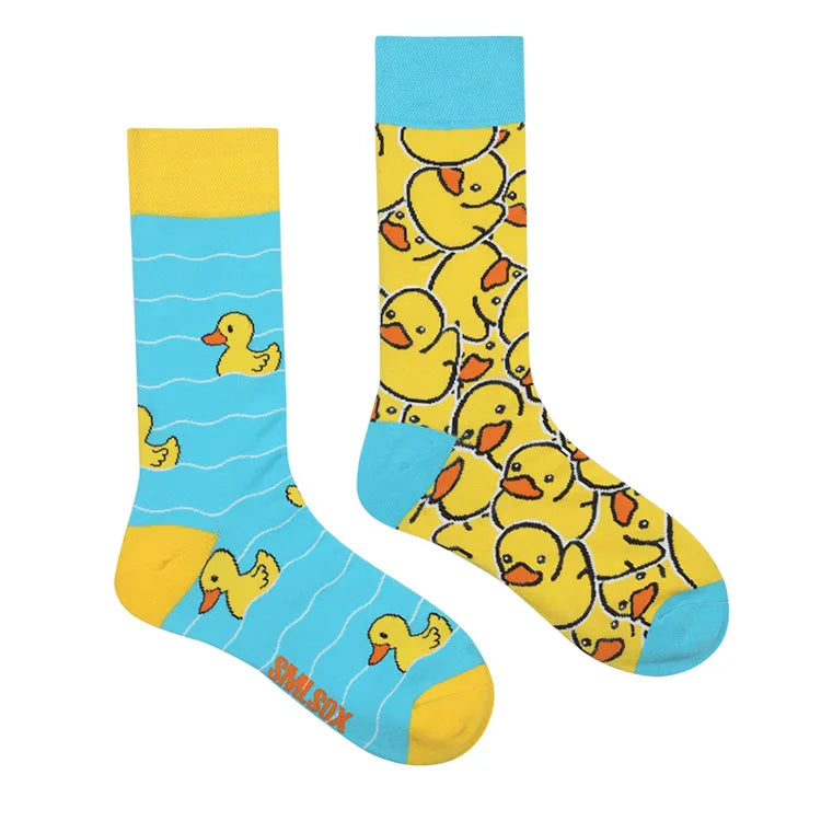 1 Pair Man Women Sock Original AB Tide Socks Colorful Cat Dog Koala Cow Cotton Socks Four Seasons Unisex Socks for Birthday Gift