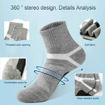 3/5/10/20 Pairs Lot Men's Socks Black Sports Socks Casual Run Autumn Winter High Quality Breathable Male Socks