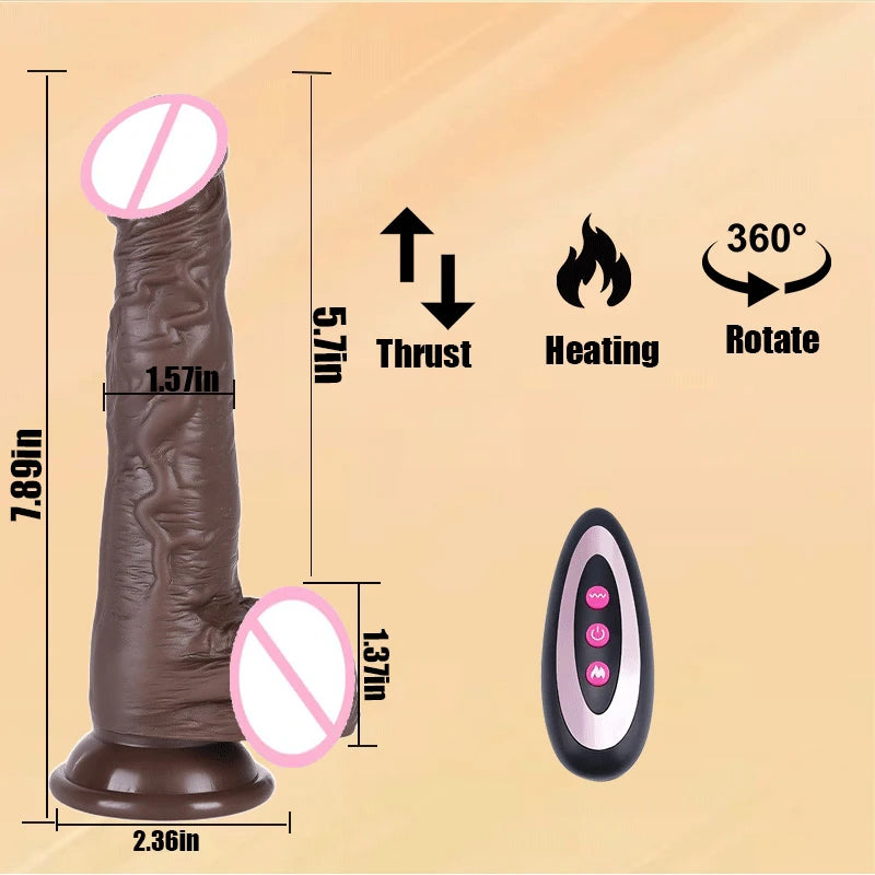 Realistic Large Dildo Vibrator Penis Telescopic Swing Heating Silicone Dildos for Women Remote Control Vibrators Sex Toys