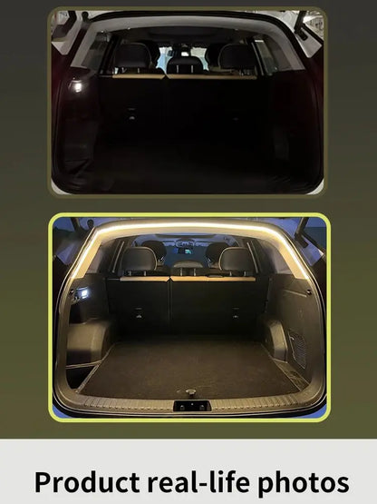 1Set Car High Brightness Trunk Lighting Ambient Light Interior Decoration LED Wiring Free Automatic Sensing Tailgate Light Strip