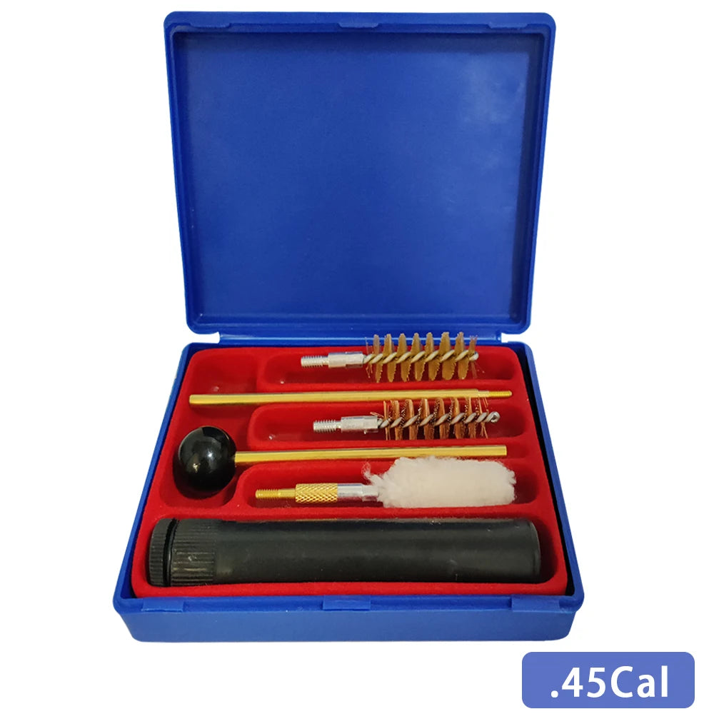 5Pcs/Set Gun Cleaning Kit Pistol Bore Cleaner Brush/Mop for .22/.223/.357/.38/.45 Cal 9mm 5.56mm Universal Gun Cleaning Set