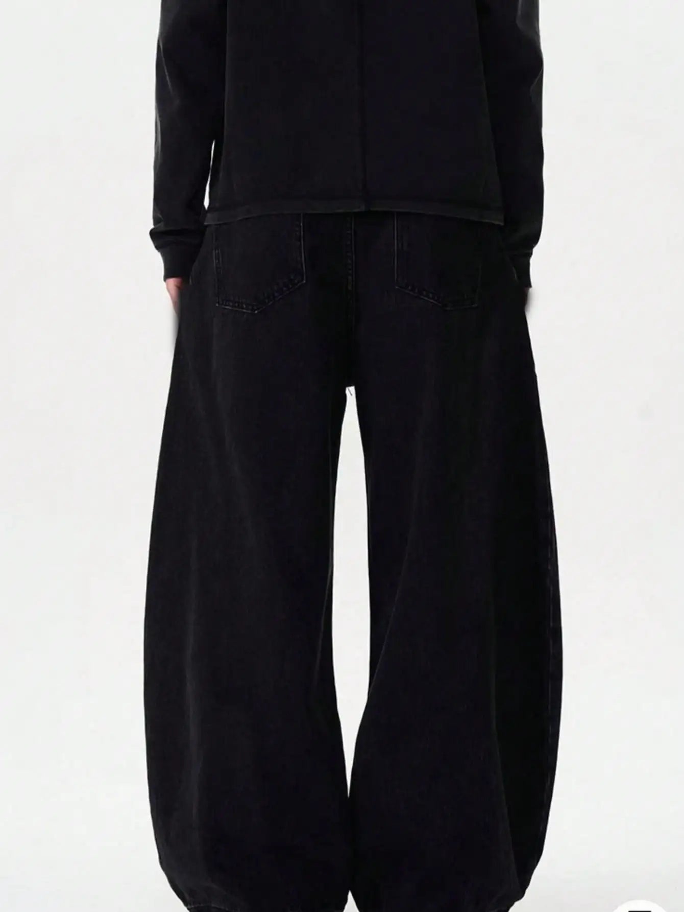 High Streets Spring Summer Men's Jeans American Baggy Wide Leg Curved Knife Denim Pants Loose Solid Color Male Trendy Trousers