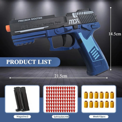 SIG17 Throwing Shell Soft Bullet Toy Gun with Blowback Outdoor Sports CS Game Pistol Launcher Model Birthday Gift