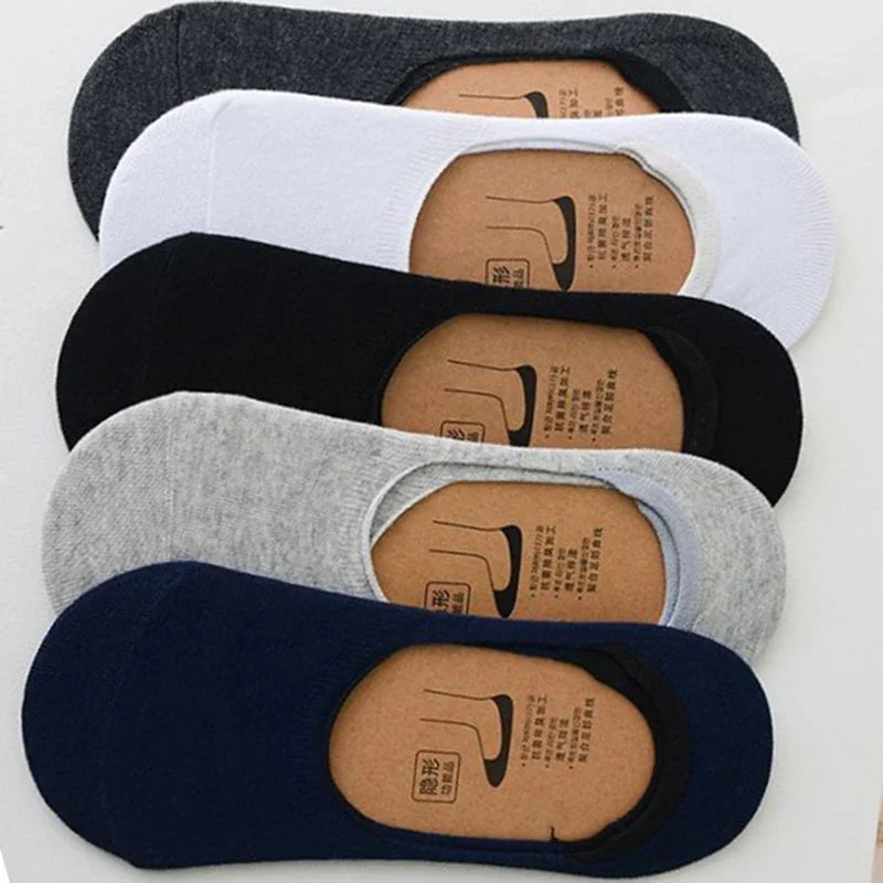 Men Boat Cotton Socks Summer Autumn Non-slip Silicone Invisible Breathable Socks Male Ankle Sock Slippers Sports Socks