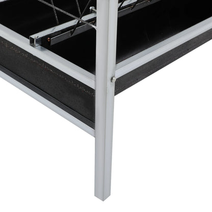 Iron, Steel Large Feed Trough Goat Feeders Standing Trough Bucket for Large Animals Sides Horse Hog Pig Livestock Poultry Feeder