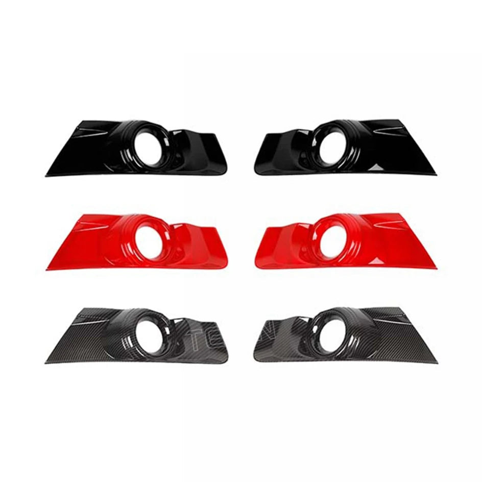 TESIN Car Front Bumper Fog Light Lamp Decoration Cover Trim for Ford Mustang 2015 2016 2017 ABS Lamp Hoods Exterior Accessories