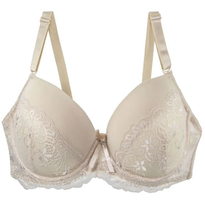 DaiNaFang Push Up Breathable Bras Bow 34/75 36/80 38/85 40/90 42/95 44/100 BCDE Cup Underwear For Women Plus Size Lingerie