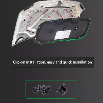 For Leapmotor C10 2024 2025 2026 Car Hood Engine lining Thermal Insulation Cotton Soundproof Mat Cover Protection Accessories