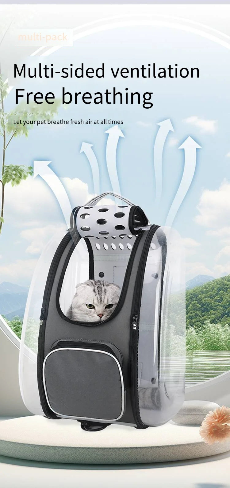 2026 New Pet Stroller 4-Wheel Foldable Jogger for Small Medium Dogs Cats, Lightweight Travel Carrier with Detachable Basket