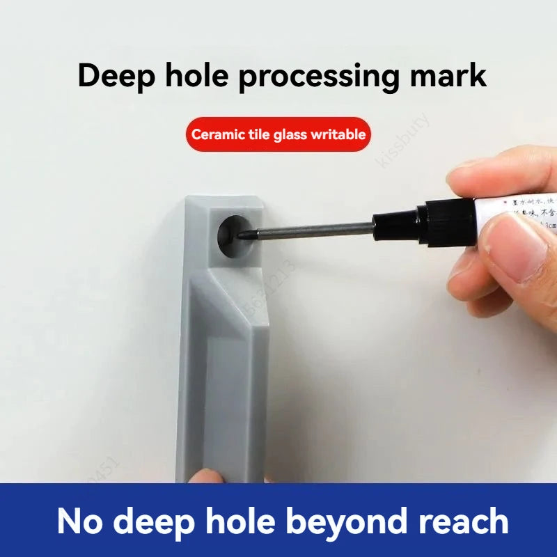 4Pcs/Set 20mm Deep Hole Long Nib Head Markers For Metal Perforating Pen Waterproof Bathroom Woodworking Decoration Multi-Purpose