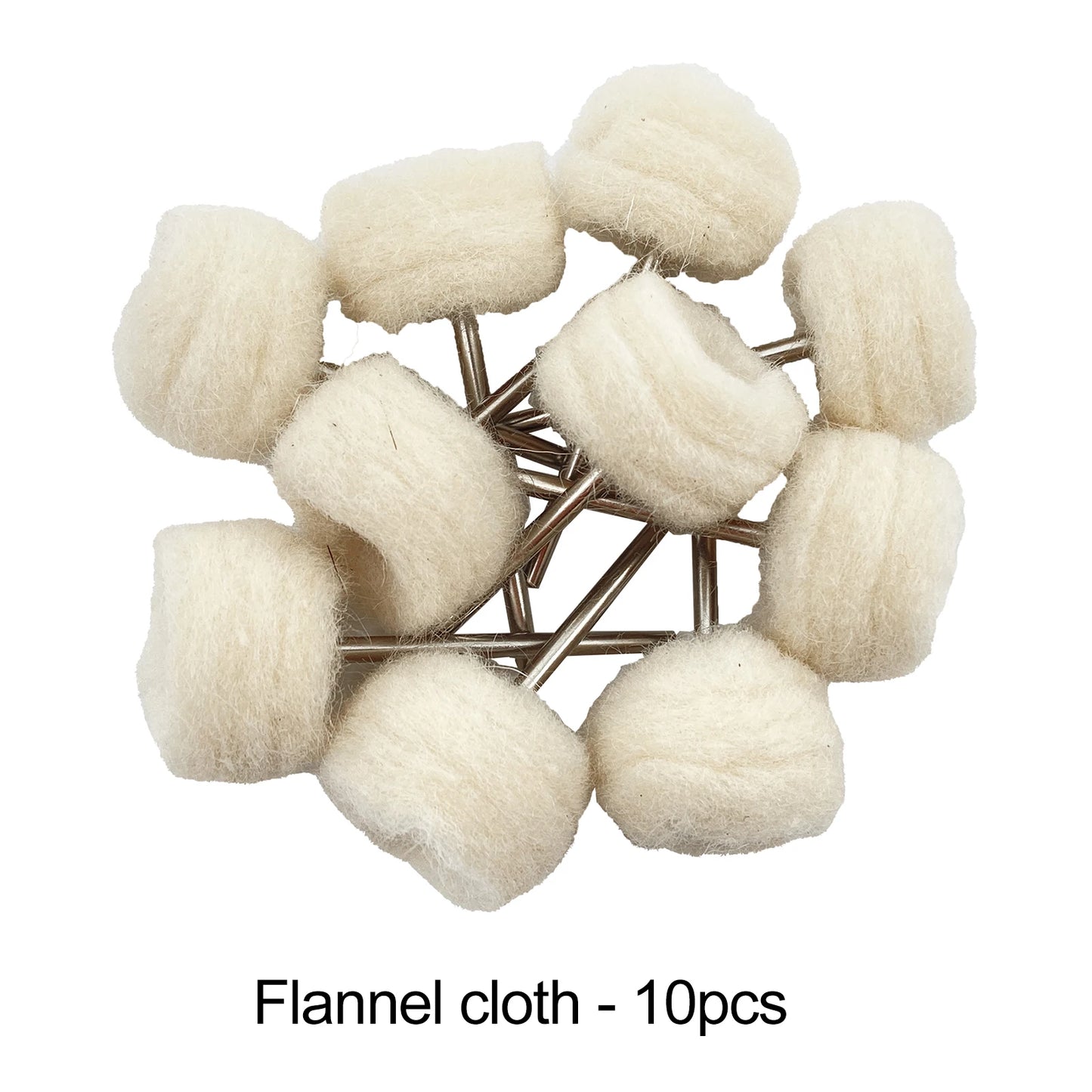 10Pcs/Bag Dental Odontologia Polishing Brush Wheel Rotary Tools 2.35mm HP Shank Wool Goat Cotton Black Buff Dentistry Laborator