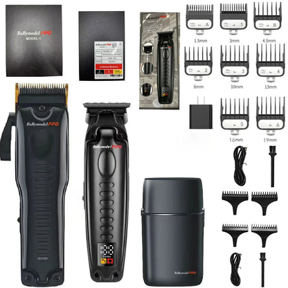 7500RPM Babymodel PRO Men's Professional Barber Shop Hair Salon Hair Clipper Trimmer Shaver Set Powerful Motor DLC Alloy Blade