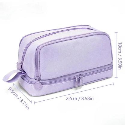Macaron Color Large Capacity Pencil Case Multi Layer Compartments Eco Friendly Material Zipper Closure for School Storage Bag