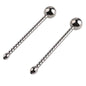 Hollow Metal Urethral Probe Spiral Textured Penis Plug with Smooth Ball Tips Intimate Male Release Stimulation Toy