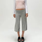 Women Fold Over Waist Gaucho Pants Low Rise Cropped Wide Leg Capri Pants Summer Foldover Culottes Yoga Pants Pajama Bottoms