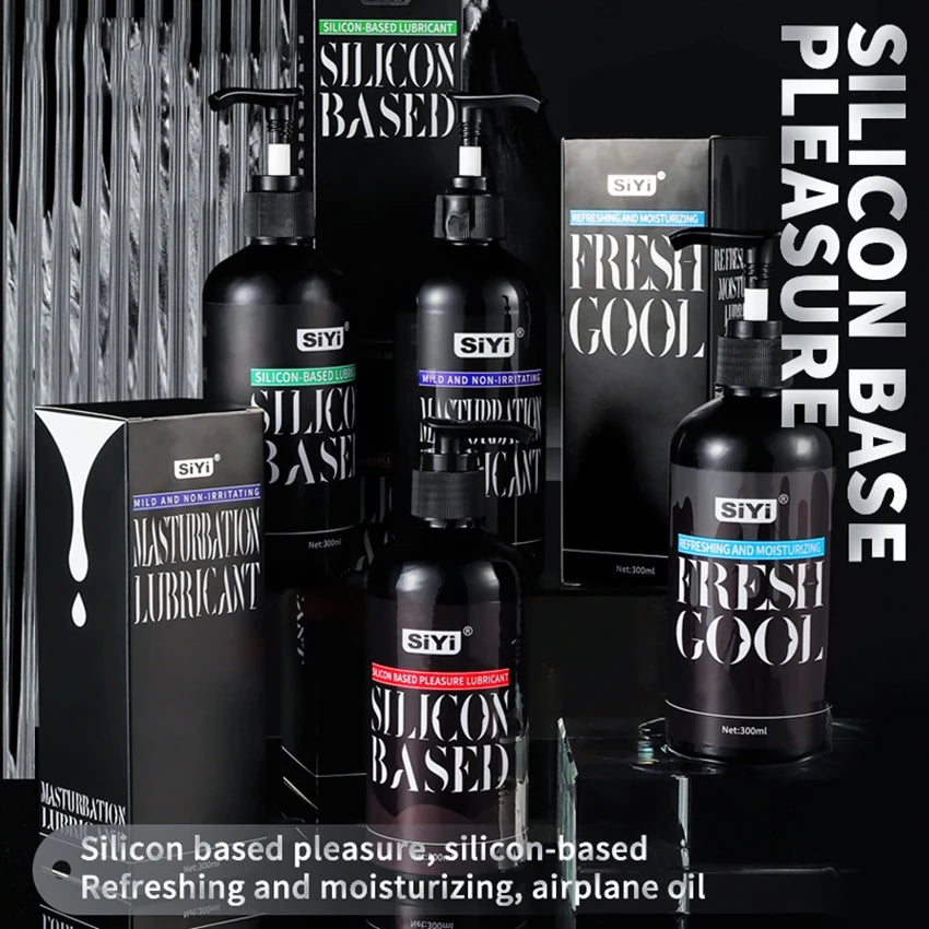 Silicone-Based Lubricant with Press Pump Stringy Anal Lube Love Gel Suitable for Man Woman Gay Lesbian Couples Pleasure Sex Shop