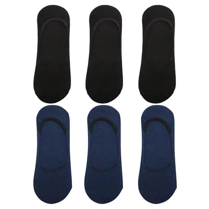 6 Pairs/Lot Men's Bamboo Breathable Invisible Socks Low Cut Casual Cotton Boat Non-Slip No Show High Quality Sock