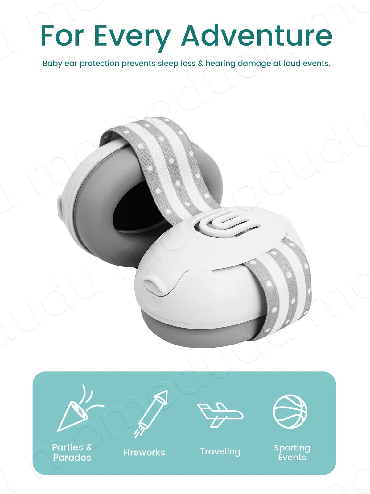 1PC Baby Earmuffs Noise Cancelling Infant Ear Protection Headphones with Adjustable Headband , Ideal for Travel, Airplane, Sleep