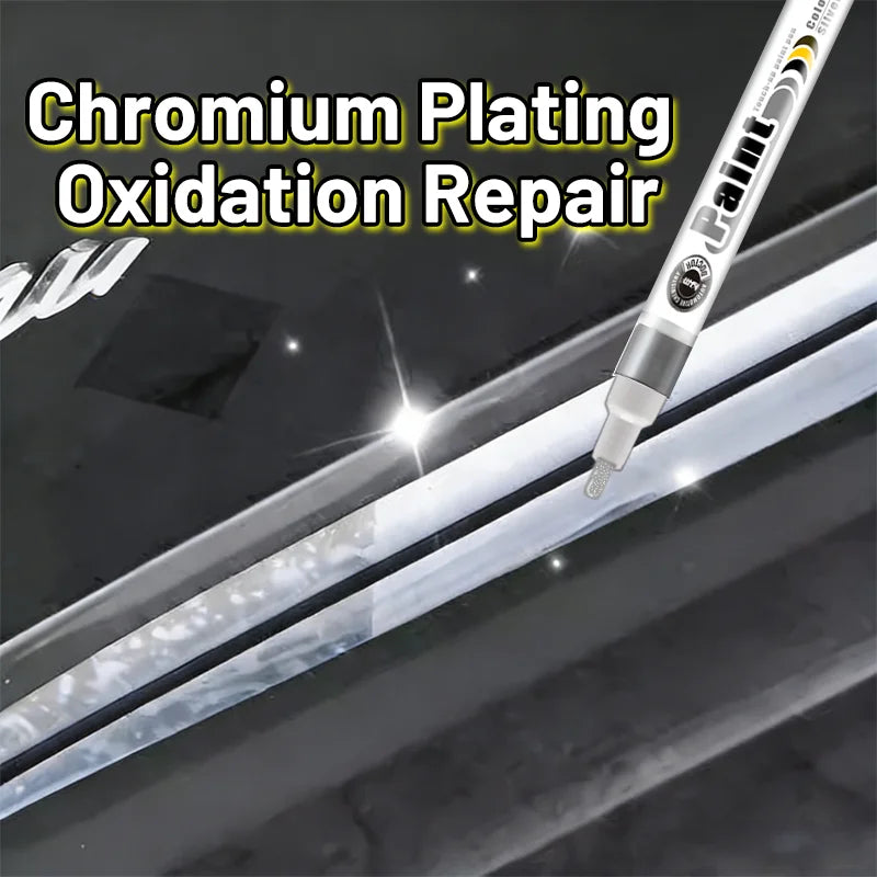 Silver Chrome Plating Touch Up Pen Auto Car Oxidation Rust Scratch Repair Tool For Rim Handle Mirror Trim
