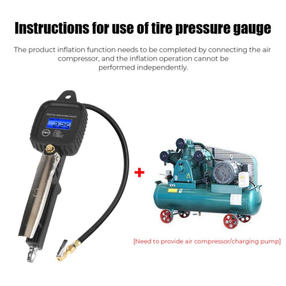 Digital Display Tire Pressure Gauge Auto Accessories High-precision Monitoring Inflation Gun Universal Car Tire Manometro