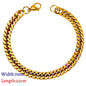 LUXUKISSKIDS Stainless Steel Couple Men/Woman Bracelets Fashion Curb Cuban Link Chains On Hand Rock Bracelet Wrist Jewelry Gifts