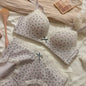 Teenage Sexy Lace Floral Bra Set Comfortable Non-steel Ring Beauty Back Small Breasts Gathered up Support Anti-Sagging Bra Set