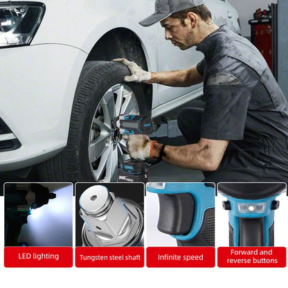 1200/1800N·m Brushless Cordless Electric Wrench Set 1/2" Car Truck Repair Screwdriver Power Tool Impact Drill Rechargable with 1 Battery