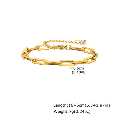 Non Tarnish Stainless Steel Bracelet Gold Plated Stackable for Women, Thin Herringbone Chain Bracelet Waterproof Jewelry Gift