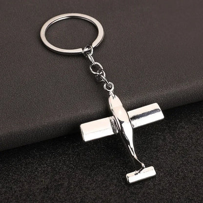 Air Plane Model Fighter Keychains Metal Cool Airplane Keyring Pendant Car Motorcycle Bag Key Chain Ring for Men Creative Gift