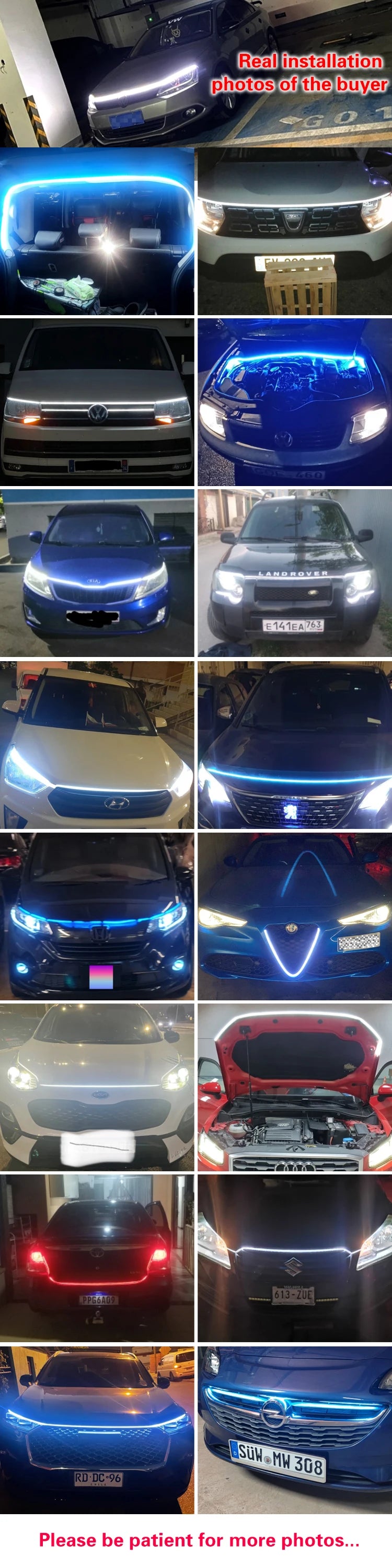 Car Flashing 1Pcs Car LED DRL Daytime Running Light For Alfa Romeo Stelvio 2017-2023 Universal Flexible Decorative Light Strip