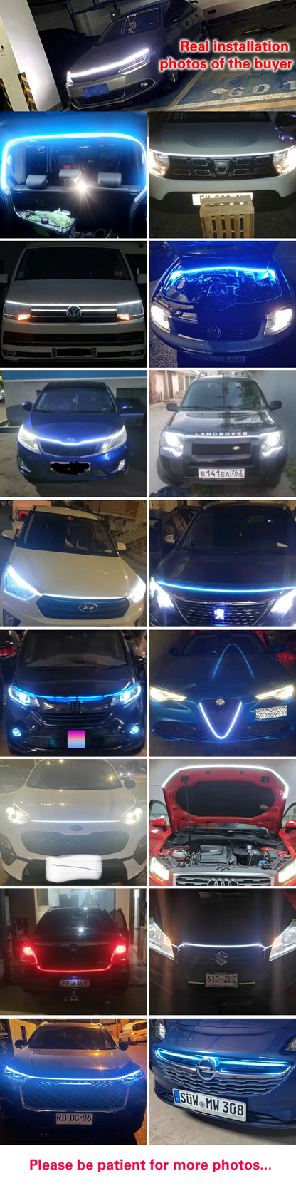 Car Flashing 1Pcs Car LED DRL Daytime Running Light For Alfa Romeo Stelvio 2017-2023 Universal Flexible Decorative Light Strip