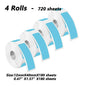 4 Rolls for Phomemo Adhesive Label for D30 Portable Thermal Label Maker, 0.47 X 1.57 In (12 X 40 mm) 180 Label/Roll Color P11 P1