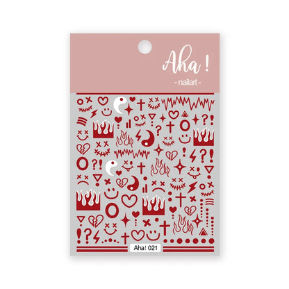 White Bloom Translucent Hollow Butterfly Heart Nail Sticker Press on Nails Decals Hollow Heart Star Moon Shape Sticker Sliders