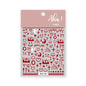 White Bloom Translucent Hollow Butterfly Heart Nail Sticker Press on Nails Decals Hollow Heart Star Moon Shape Sticker Sliders