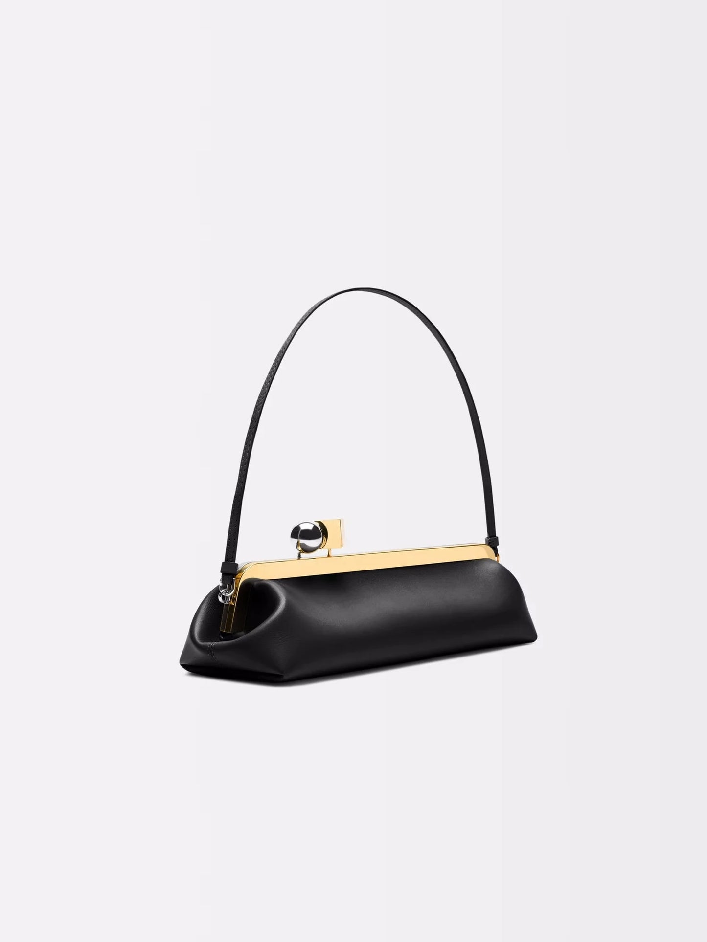 Long Clutch Bag with Removable Shoulder Strap, Women's Fashionable Baguette Bag, Luxury Designer Clip Handbag Purses for Ladies
