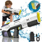 Automatic Water Absorption Electric Water Gun 2 Shooting Modes 450ML Large Capacity Portable Summer Water Blaster Toy For Kids Adults Pool Beach Backyard Outdoor Fighting Game