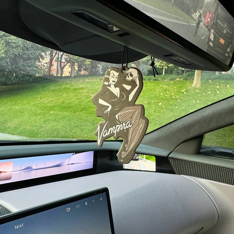 Horror and Weird Smells (Vampire Skull Poster) Special Edition Cologne (4711 Special Edition Classic for Both Men and Women) Car Air Freshener |   Rearview Mirror Hanger & Dual-Purpose Air Vent Clip |   Natural Material Aroma