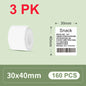 30/40mm Width Thermal Label Paper Roll White Self-adhesive Sticker Waterproof Barcode Food Price DIY Tag For Printer M220 P50