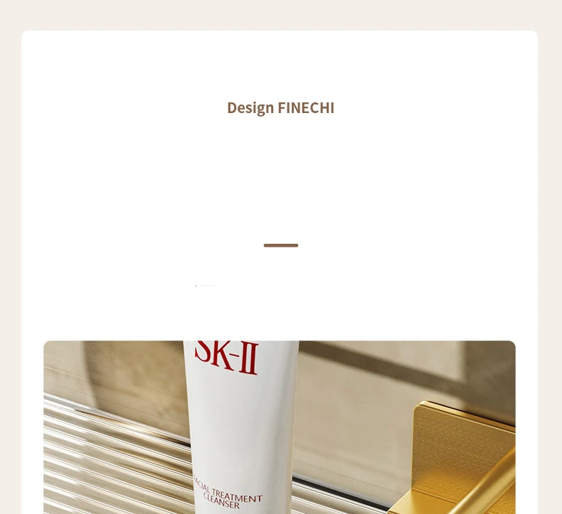 Punch-free Luxury Bathroom Shelf Shelves Wall Mounted Shampoo Cosmetic Storage Rack For Kitchen Holder Square Acrylic Organizer