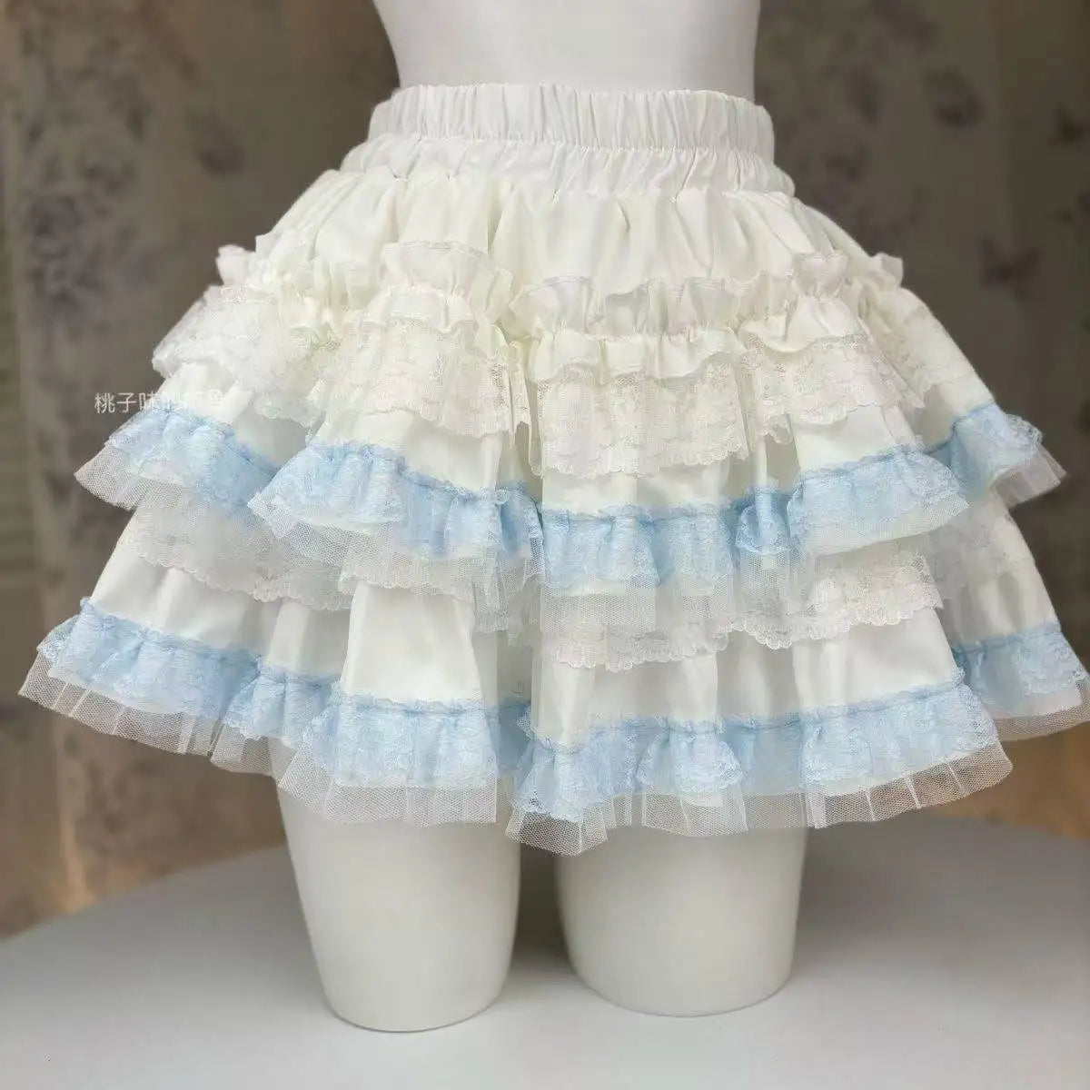 Lolita Style Princess Vintage Cake Skirt  Sweet Kawaii Women Cute Lace Ruffles Party Mini Skirts Harajuku Y2k Faldas Mujer